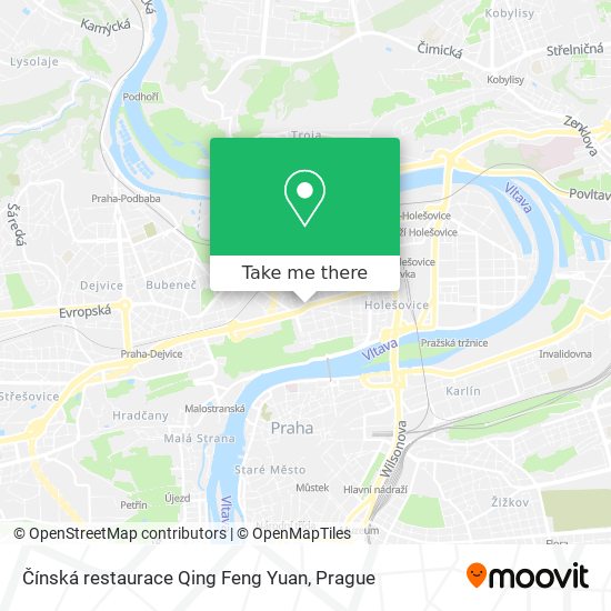 Карта Čínská restaurace Qing Feng Yuan