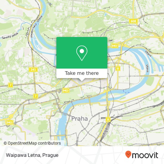 Карта Waipawa Letna, Šmeralova 292 / 12 170 00 Praha