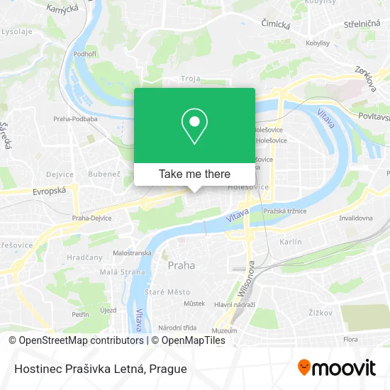 Карта Hostinec Prašivka Letná