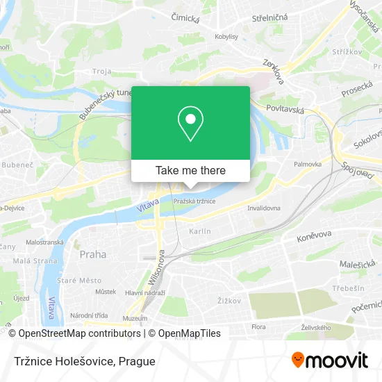 Карта Tržnice Holešovice