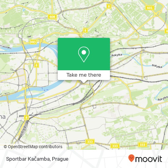 Sportbar Kačamba, Pod Plynojemem 180 00 Praha map