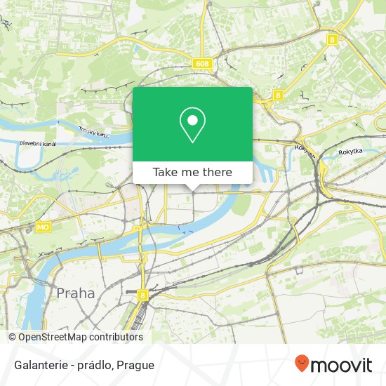 Карта Galanterie - prádlo, Komunardů 31 170 00 Praha