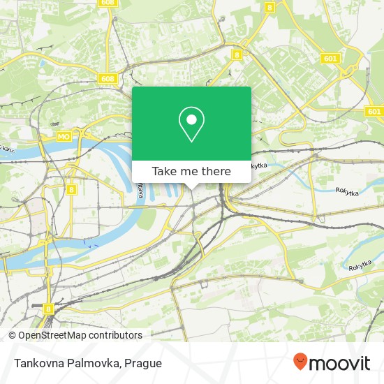 Карта Tankovna Palmovka, Zenklova 454 / 36 180 00 Praha