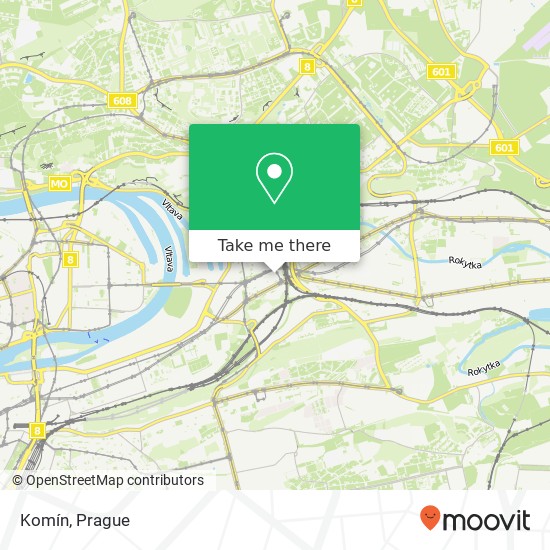 Карта Komín, Novákových 32 180 00 Praha