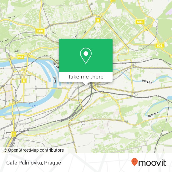 Карта Cafe Palmovka, Vacínova 874 / 6 180 00 Praha