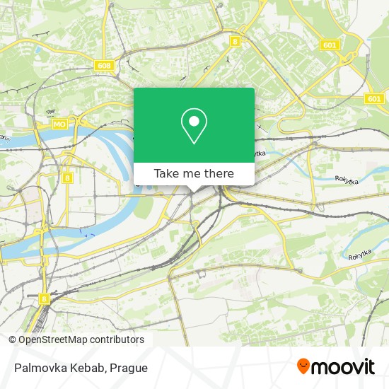 Palmovka Kebab map