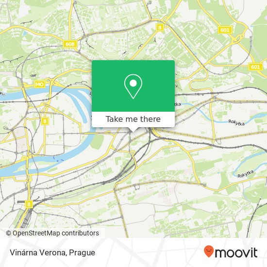 Карта Vinárna Verona, Novákových 180 00 Praha