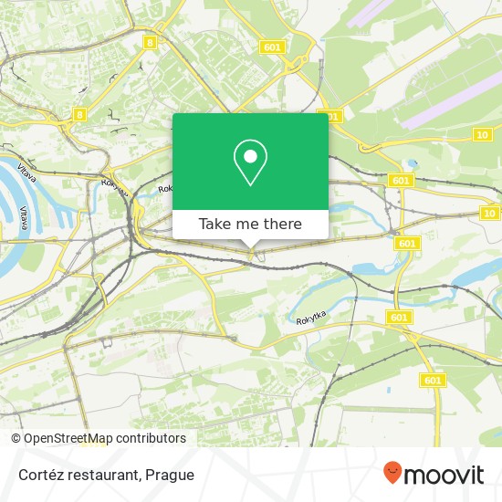 Карта Cortéz restaurant, Freyova 184 / 1 190 00 Praha