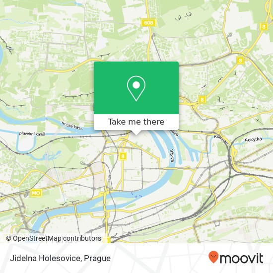 Карта Jidelna Holesovice, Jankovcova 933 / 63 170 00 Praha