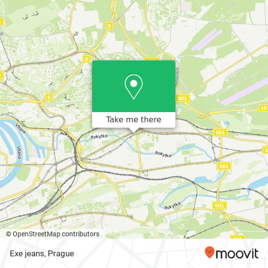 Exe jeans, 190 00 Praha map