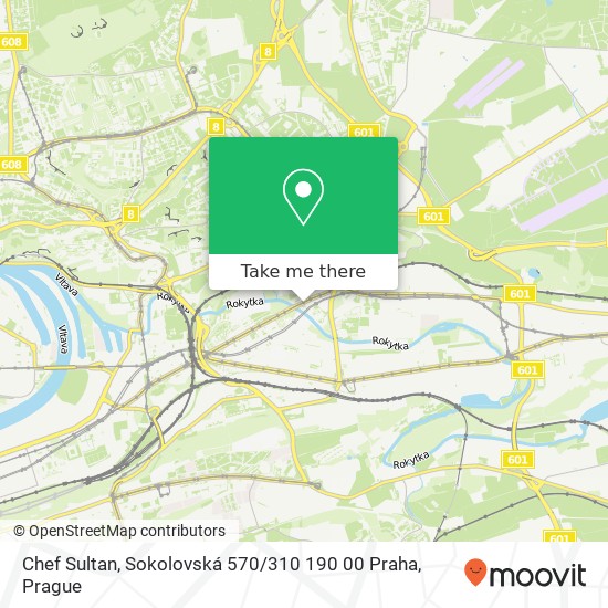Карта Chef Sultan, Sokolovská 570 / 310 190 00 Praha