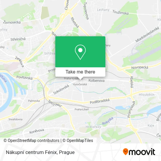 Nákupní centrum Fénix map