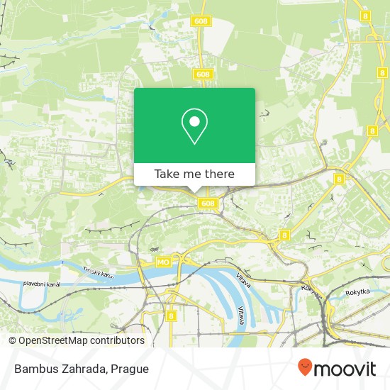 Карта Bambus Zahrada, Čimická 584 / 18 182 00 Praha