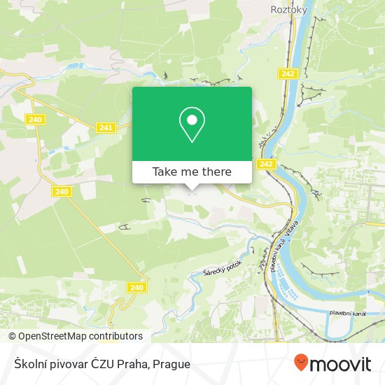 Školní pivovar ČZU Praha map