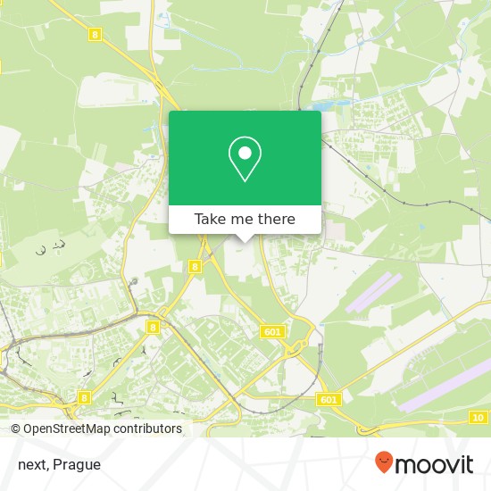 next, 199 00 Praha map