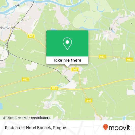 Карта Restaurant Hotel Boucek, Čelakovická 11 250 87 Mochov