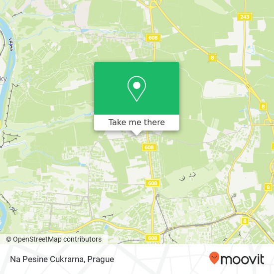 Карта Na Pesine Cukrarna, Spořická 428 / 40 184 00 Praha