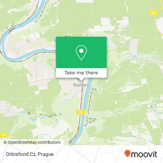 Orbisfood.Cz, Nádražní 1613 252 63 Roztoky map