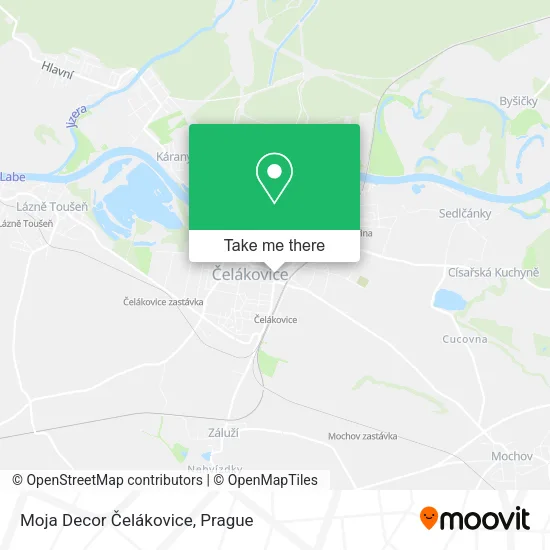 Карта Moja Decor Čelákovice
