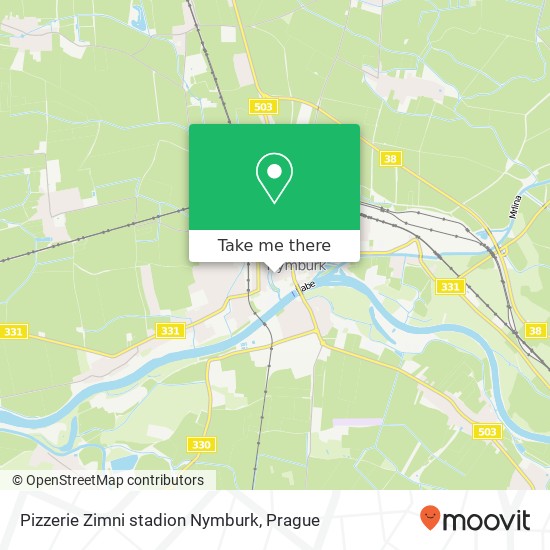Карта Pizzerie Zimni stadion Nymburk, Hradební 288 02 Nymburk