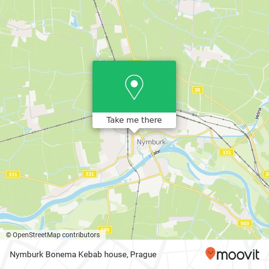 Nymburk Bonema Kebab house map