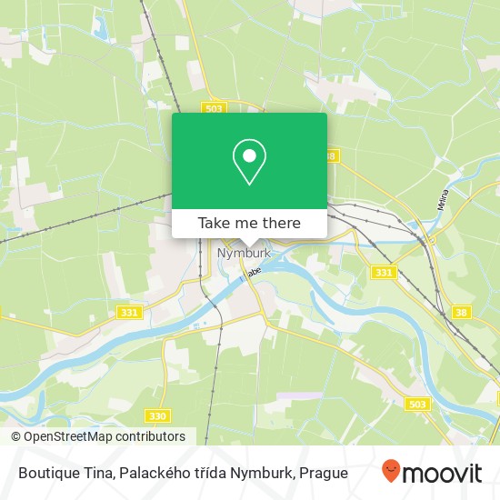 Boutique Tina, Palackého třída Nymburk map