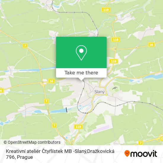 Kreativní ateliér Čtyřlístek MB -Slaný,Dražkovická 796 map