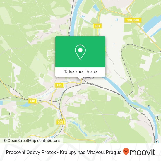 Карта Pracovni Odevy Protex - Kralupy nad Vltavou, Nerudova 1094 278 01 Kralupy nad Vltavou