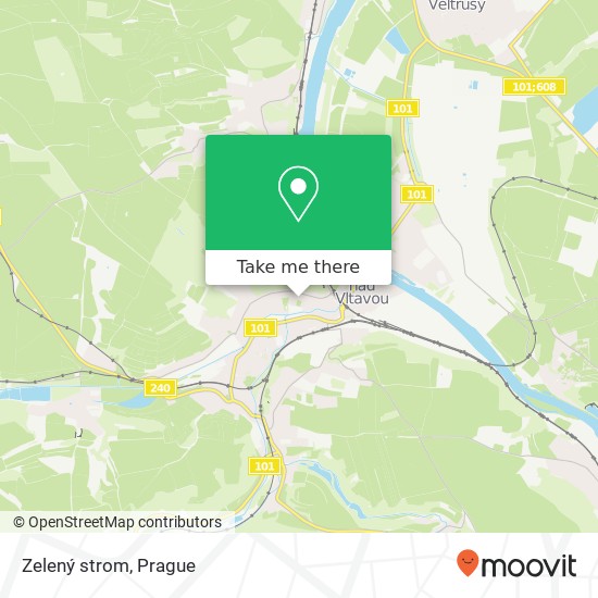 Карта Zelený strom, Dvořákova 5 278 01 Kralupy nad Vltavou