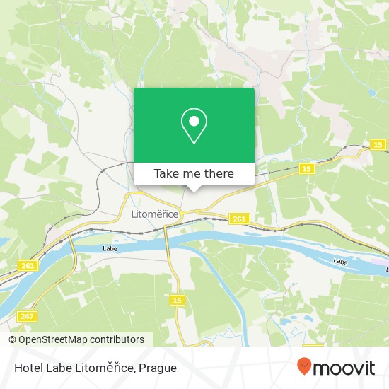Карта Hotel Labe Litoměřice, Vrchlického 292 / 10 412 01 Litoměřice