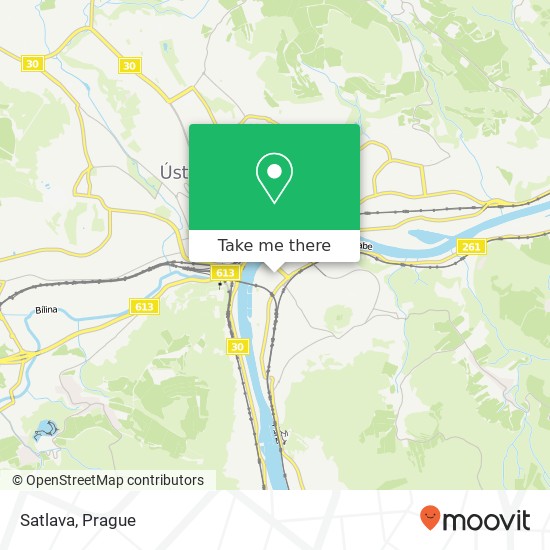 Карта Satlava, Raisova 612 / 24 400 03 Ústí nad Labem