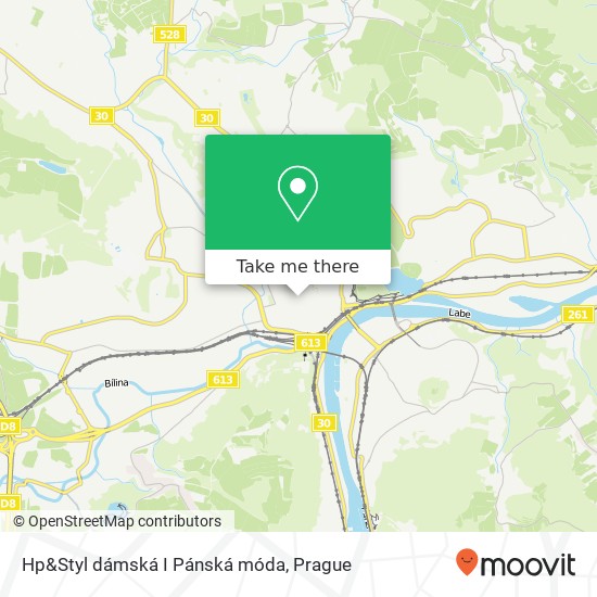 Карта Hp&Styl dámská I Pánská móda, Velká Hradební 24 400 01 Ústí nad Labem