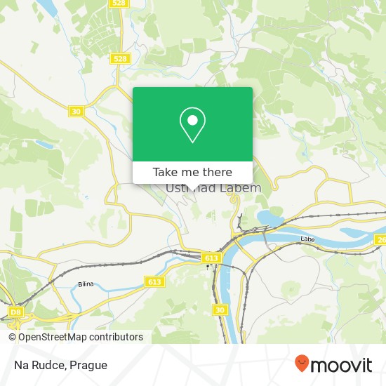 Карта Na Rudce, Bělehradská 41 400 11 Ústí nad Labem