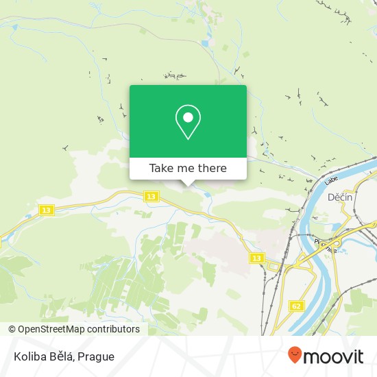 Koliba Bělá map