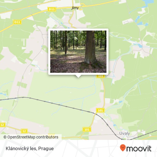 Klánovický les map