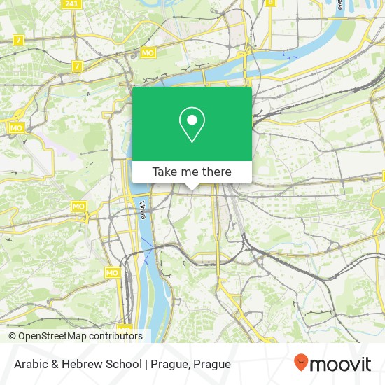 Arabic & Hebrew School | Prague map