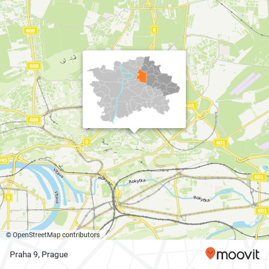 Praha 9 map