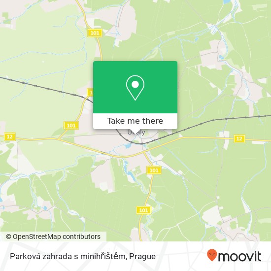 Parková zahrada s minihřištěm map