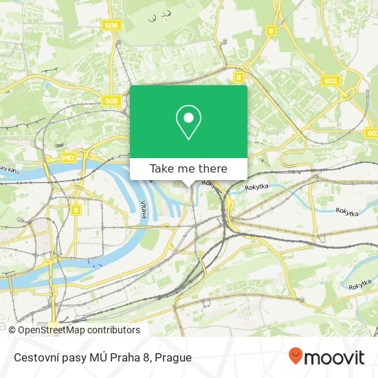 Cestovní pasy MÚ Praha 8 map