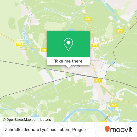 Zahrádka Jednota Lysá nad Labem map