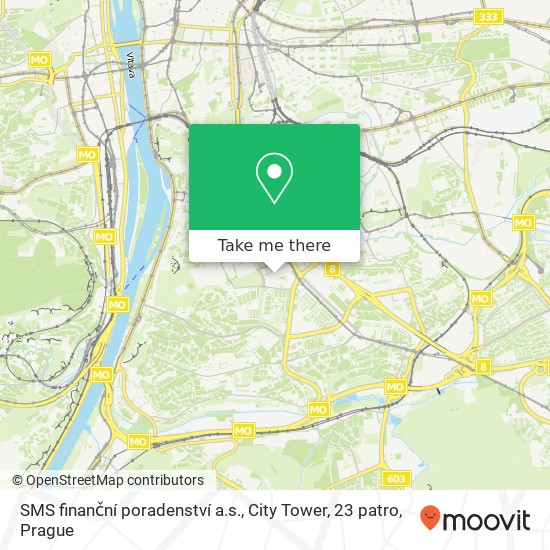 SMS finanční poradenství a.s., City Tower, 23 patro map