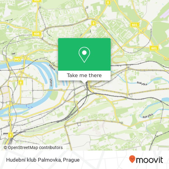 Hudební klub Palmovka map