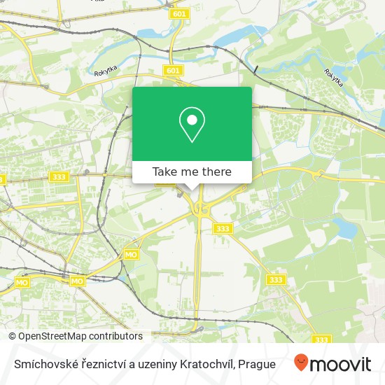 Smíchovské řeznictví a uzeniny Kratochvíl map