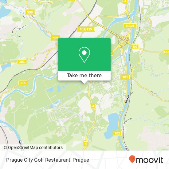 Prague City Golf Restaurant map