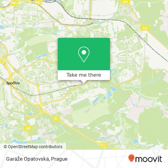 Garáže Opatovská map