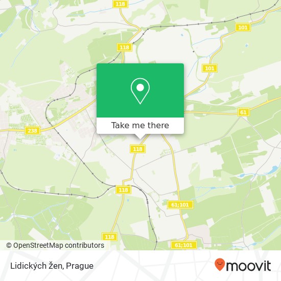 Lidických žen map