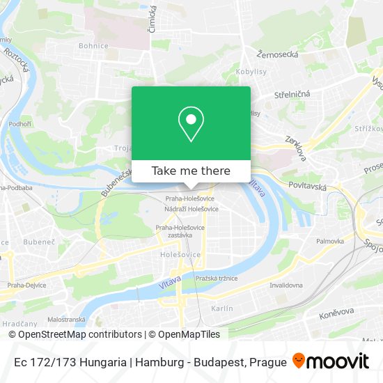 Карта Ec 172 / 173 Hungaria | Hamburg - Budapest