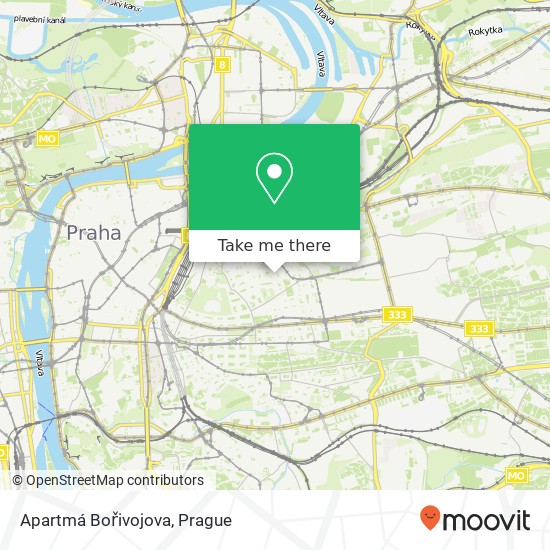 Apartmá Bořivojova map