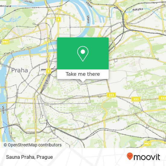 Sauna Praha map