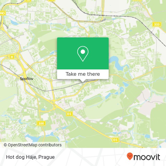 Hot dog Háje map